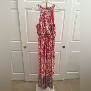 Floral Red Maxi Dress